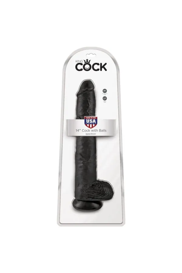 King Cock - Realistischer Penis mit Eier 30,5 Cm Schwarz von King Cock kaufen - Fesselliebe