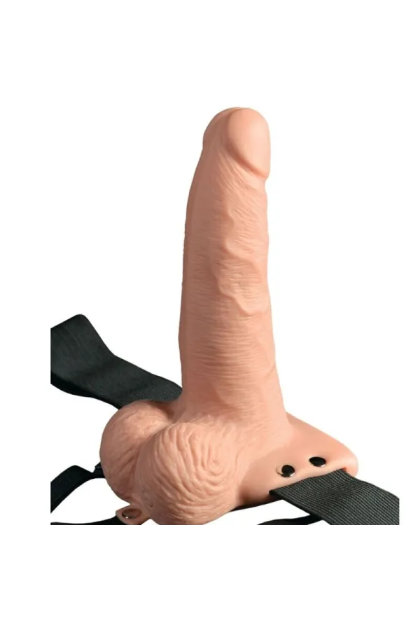 VERSTELLBARER GURT MIT FERNBEDIENUNG, REALISTISCHER DILDO WIEDERAUFLADBAR UND VIBRATOR 15 CM VON FETISH FANTASY SERIES kaufen - 