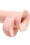 Realistischer Dildo mit Hoden 19,4 cm hautfarben von King Cock kaufen - Fesselliebe