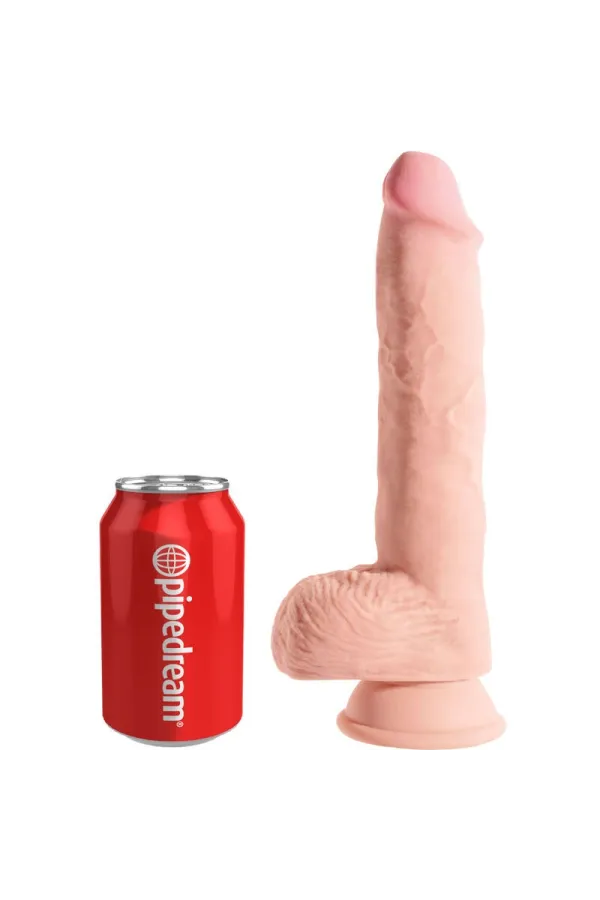 Realistischer Dildo mit Hoden 19,4 cm hautfarben von King Cock kaufen - Fesselliebe