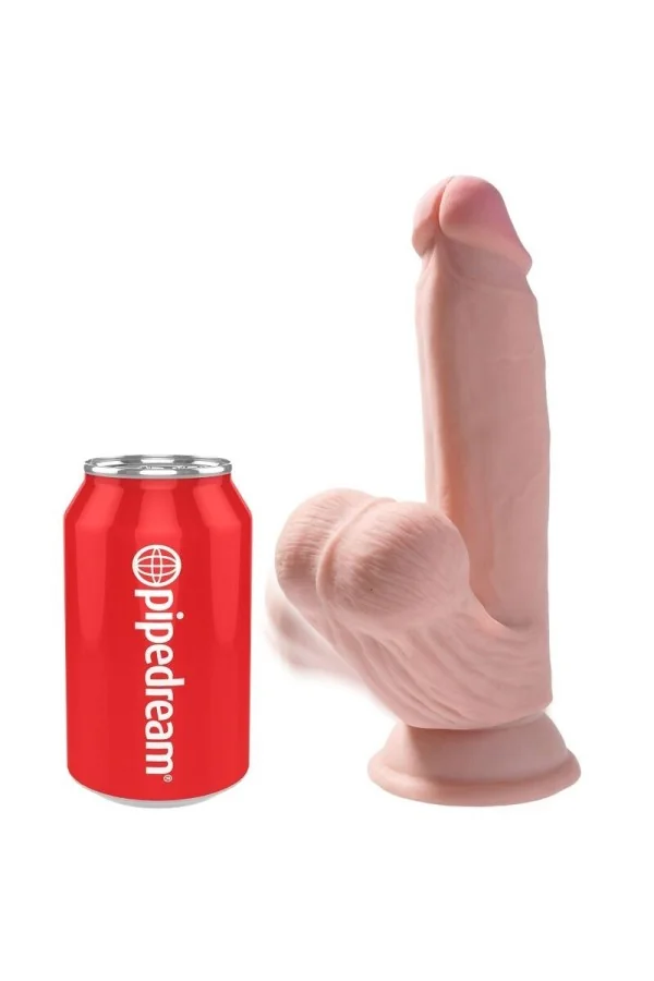 Triple Density Cock mit Schwingenden Hoden 12,5 Cm - Helle Hautfarben von King Cock Plus kaufen - Fesselliebe