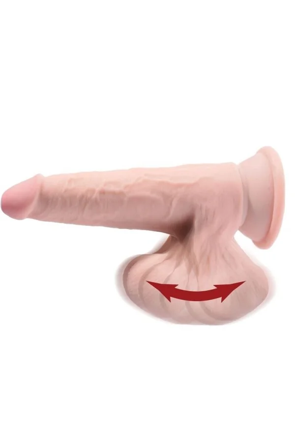 Triple Density Cock mit Schwingenden Hoden 12,5 Cm - Helle Hautfarben von King Cock Plus kaufen - Fesselliebe