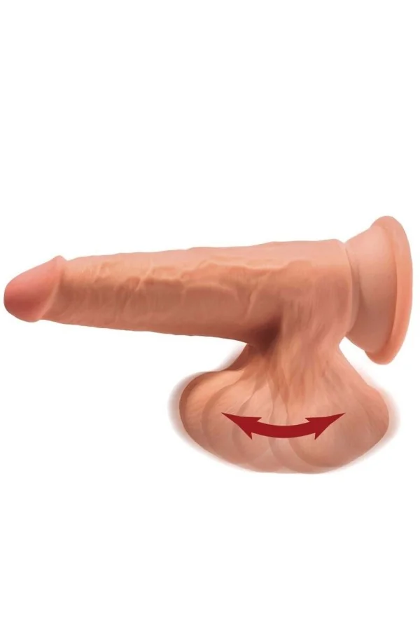 Triple Density Cock mit Schwingenden Hoden 15,2 Cm - Hautfarben von King Cock Plus kaufen - Fesselliebe