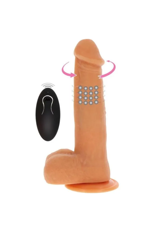 Dildo mit Hoden, Rotation und Vibration hautfarben von Get Real kaufen - Fesselliebe