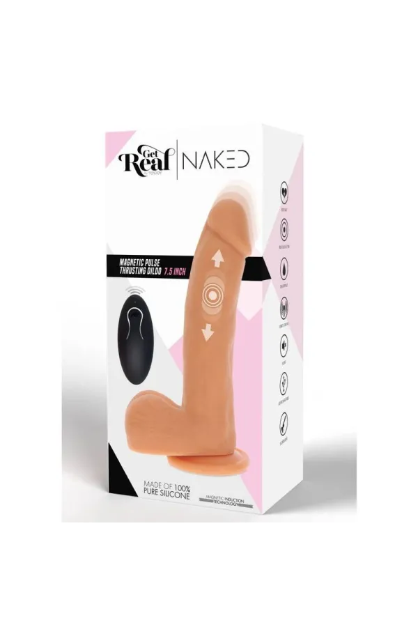 Dildo mit Hoden, magnetische auf & ab Funktion hautfarben von Get Real kaufen - Fesselliebe