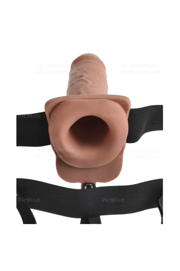 VERSTELLBARES GURT REALISTISCHER PENIS MIT WIEDERAUFLADBAREN BLLEN UND VIBRATOR 17,8 CM VON FETISH FANTASY SERIES kaufen - Fesse