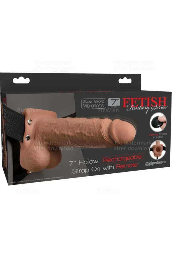 VERSTELLBARES GURT REALISTISCHER PENIS MIT WIEDERAUFLADBAREN BLLEN UND VIBRATOR 17,8 CM VON FETISH FANTASY SERIES kaufen - Fesse