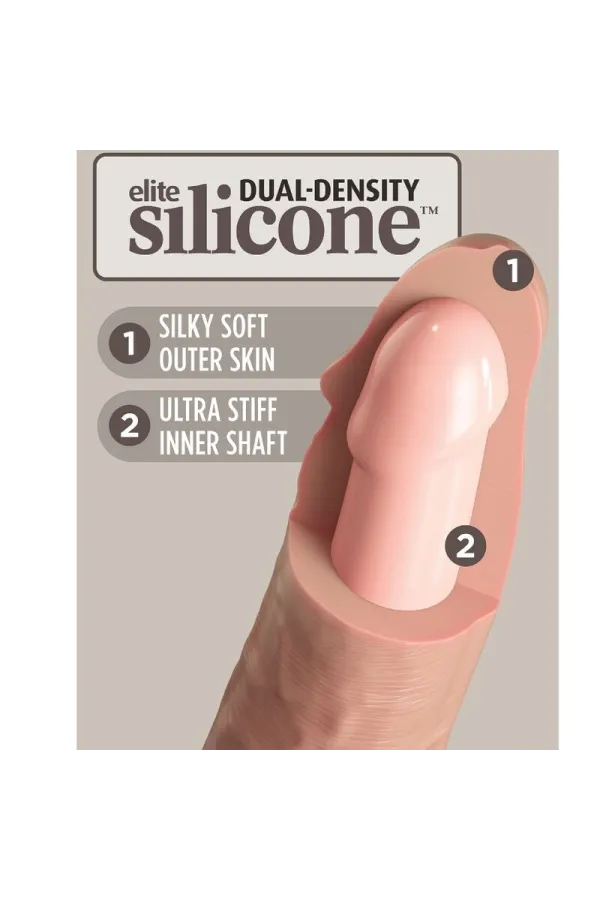 Realistischer Silikon Dildo Elite 24,8 cm cm hautfarben von King Cock kaufen - Fesselliebe