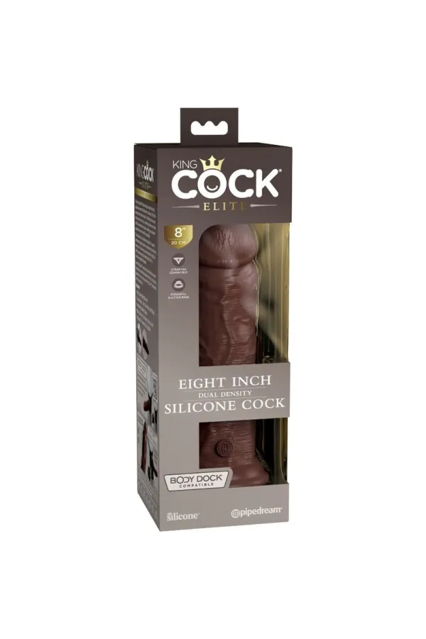 Realistischer Silikon Dildo Elite 22 cm braun von King Cock kaufen - Fesselliebe