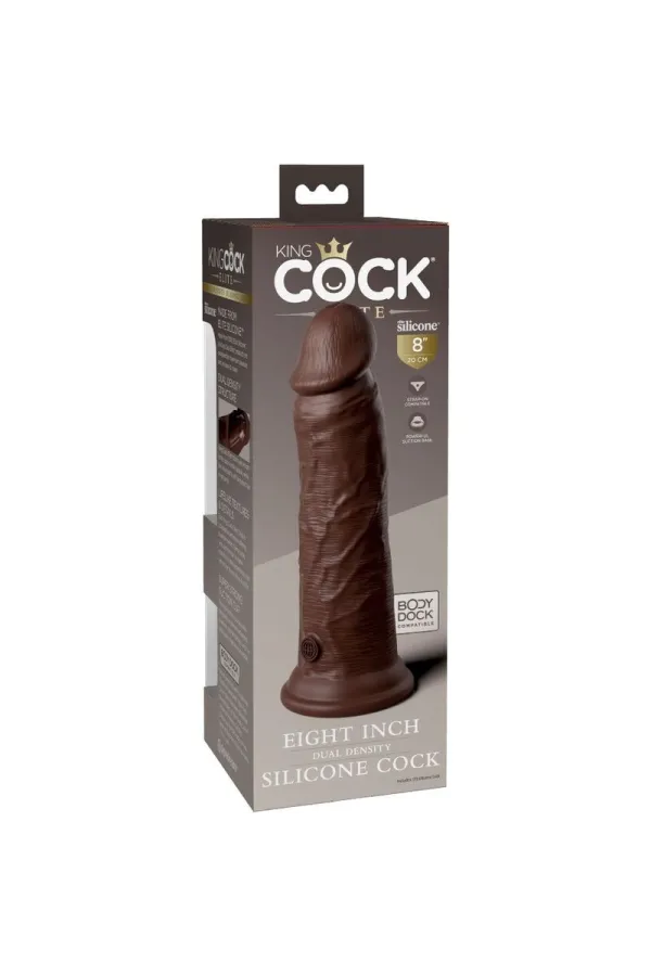 Realistischer Silikon Dildo Elite 22 cm braun von King Cock kaufen - Fesselliebe