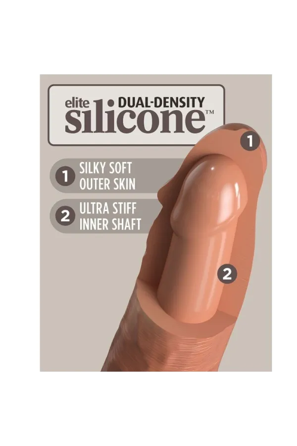 Realistischer Silikon Dildo Elite 22 cm Karamell von King Cock kaufen - Fesselliebe