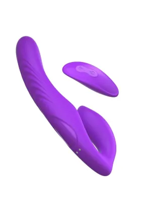 Doppelpenetrationsvibrator mit Fernbedienung, 9 Violette Stufen von Fantasy For Her