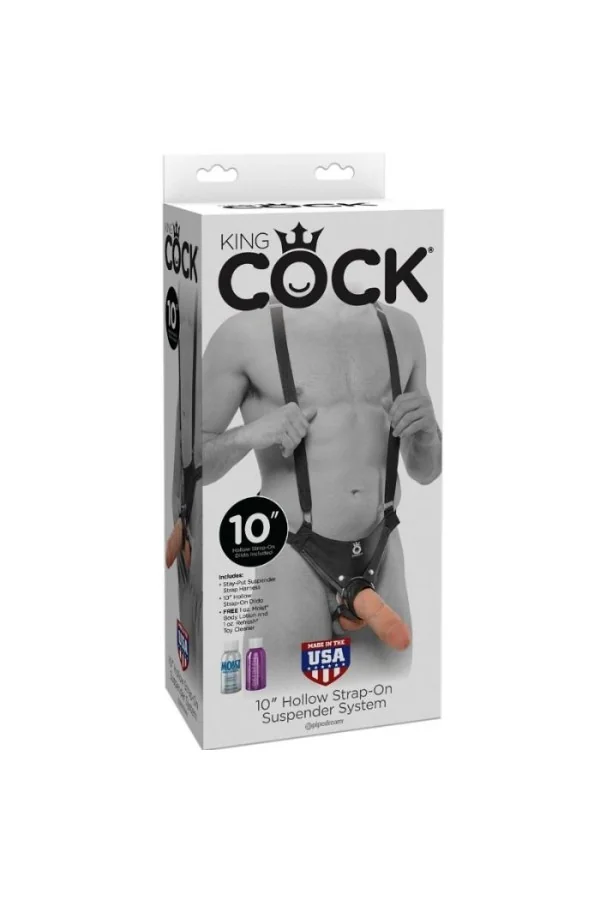 King Cock 25,5 Cm Hollow Strap-On Suspender System Flesh von King Cock kaufen - Fesselliebe