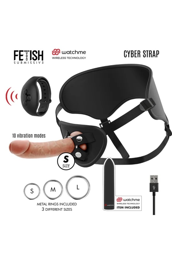 Cyber Strap Remote Harness und Vibrierender Bullet Watcme Technology S von Fetish Submissive Cyber Strap kaufen - Fesselliebe