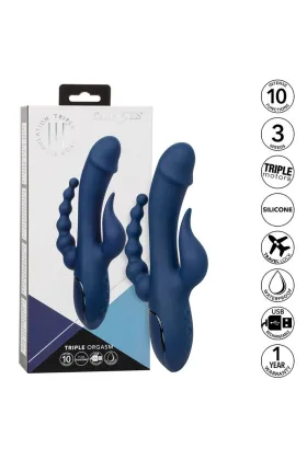 Vibrator Dreifach-Orgasmus Blau von Calexotics