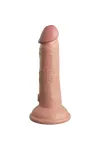 Realistischer Silikon Dildo mit Vibration Elite 17,8 cm hautfarben von King Cock kaufen - Fesselliebe