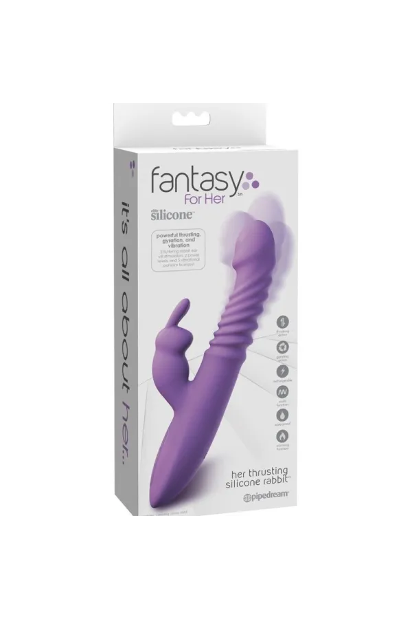 Fantasy For Her - Kitolitoris-Stimulator Kaninchen mit Wärmefunktion, Oszillation und Violette Vibration kaufen - Fesselliebe