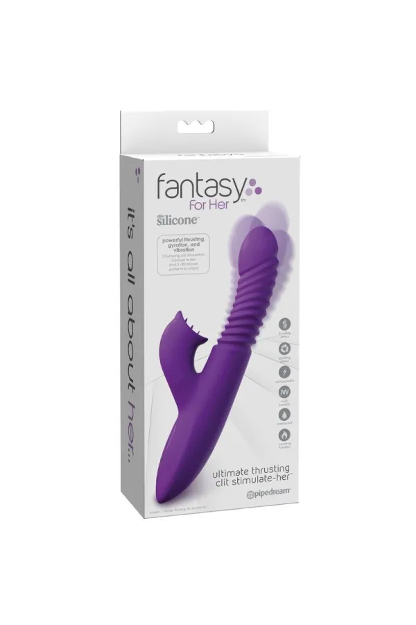 Fantasy For Her - Klitoris-Stimulator mit Wärme-Oszillations- und Vibrationsfunktion Violett kaufen - Fesselliebe