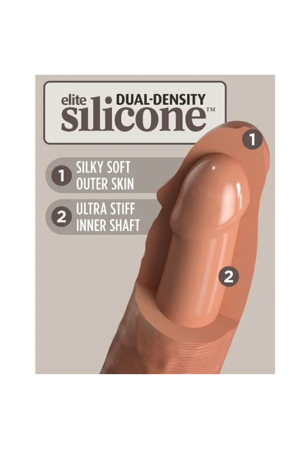 Elite Bequemer Verstellbarer Gurt mit Dildo 17.8 cm von King Cock