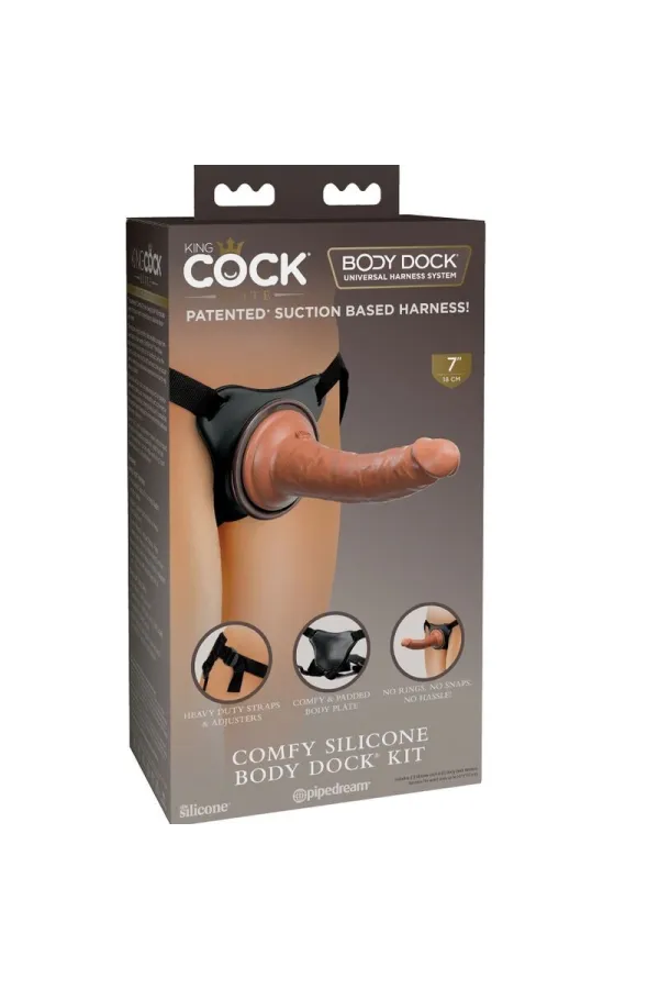 Elite Bequemer Verstellbarer Gurt mit Dildo 17.8 cm von King Cock