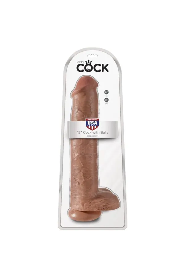 King Cock - Realistischer Penis mit Kugeln 34,2 Cm Karamell von King Cock kaufen - Fesselliebe