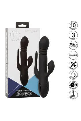 Vibrator Triple Euphoria Schwarz von Calexotics