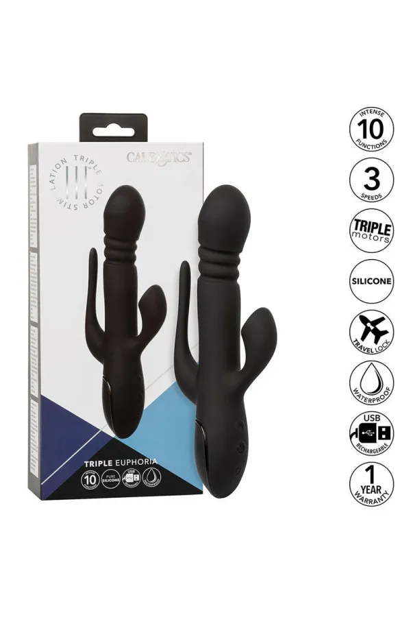 CALIFORNIA EXOTICS - VIBRATOR TRIPLE EUPHORIA SCHWARZ kaufen - Fesselliebe