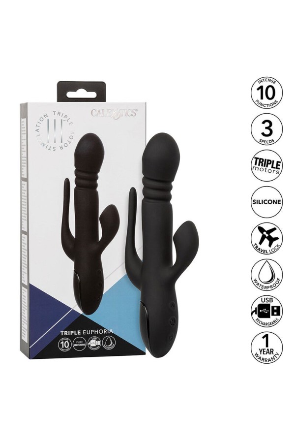 Vibrator Triple Euphoria Schwarz von Calexotics kaufen | Fesselliebe