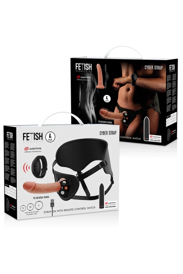 Cyber Strap Remote Harness und Vibrierender Bullet Watcme Technology L von Fetish Submissive Cyber Strap kaufen - Fesselliebe