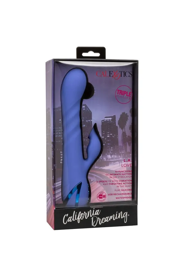 CALIFORNIA EXOTICS - LA LOVE VIBRATOR & SUCKER BLAU VON CALIFORNIA DREAMING kaufen - Fesselliebe