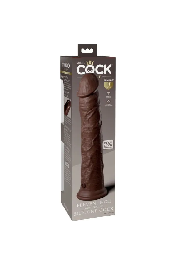 Realistischer Silikon Dildo Elite 29,5 cm braun von King Cock kaufen - Fesselliebe