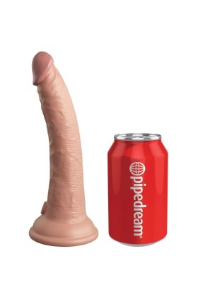 Elite realistischer Dildo Vibrator & Silikon mit Fernbedienung 17.8 cm von King Cock kaufen | Fesselliebe