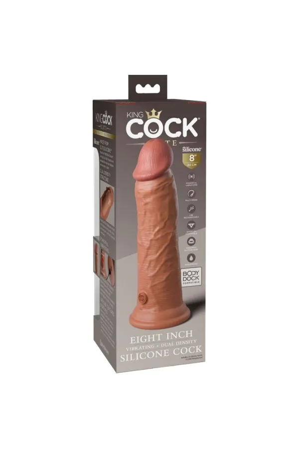 King Cock Elite - Realistischer Dildo mit Vibration und Silikon 20,3 Cm Karamell kaufen - Fesselliebe