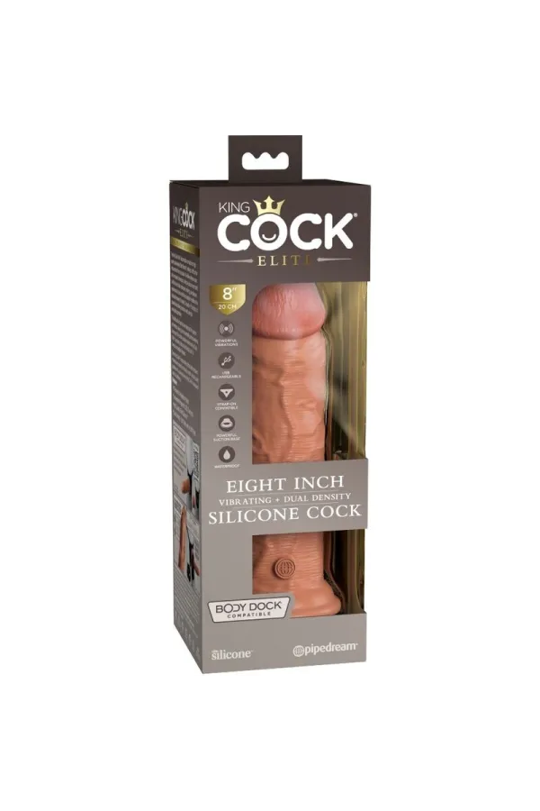 King Cock Elite - Realistischer Dildo mit Vibration und Silikon 20,3 Cm Karamell kaufen - Fesselliebe