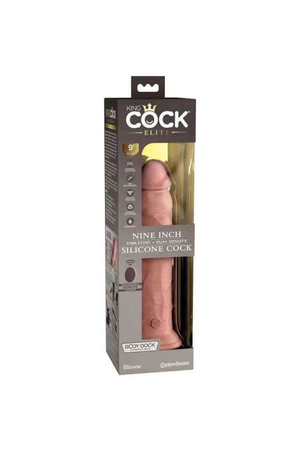 King Cock Elite - Realistischer Dildo-Vibrator & Silikon-Fernbedienung 23 Cm kaufen - Fesselliebe