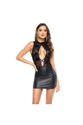 Eclipse Kleid & String schwarz von Beauty Night Fashion