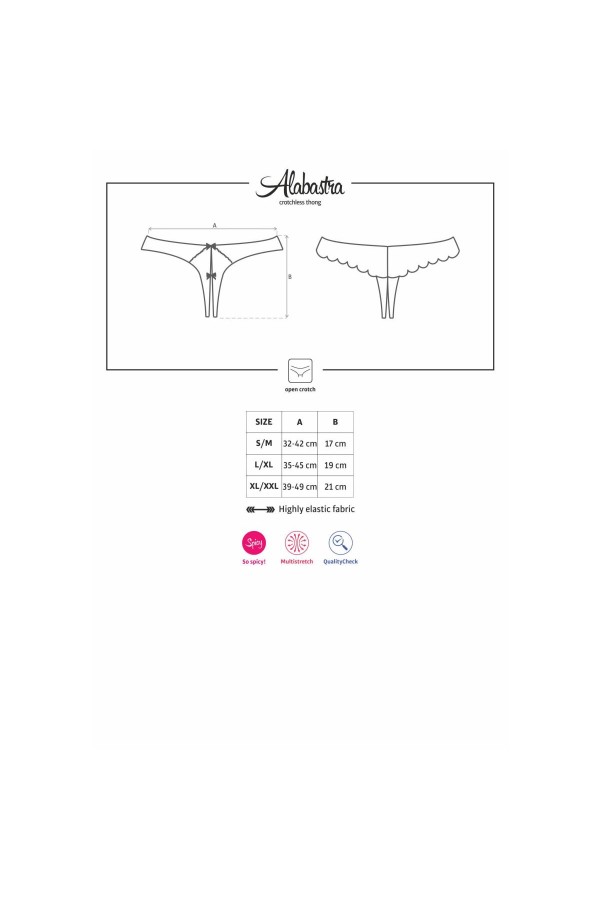 ♥ Alabastra Im Schritt Offener Tanga Weiß von Obsessive ♥ kaufen | Fesselliebe