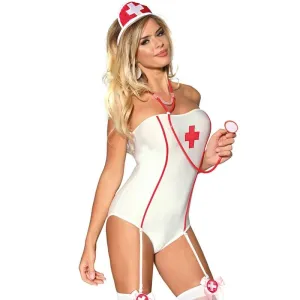 Sexy Krankenschwesterkostüm mit Teddy S/M von Subblime Costumes kaufen | Fesselliebe