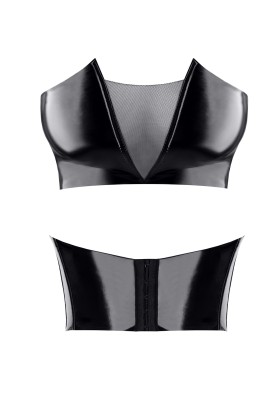 Schwarzes Damen-Top Tdgerda001 von Demoniq Total Domination Collection kaufen | Fesselliebe