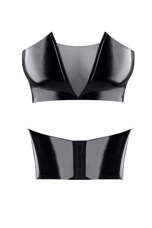 Schwarzes Damen-Top Tdgerda001 von Demoniq Total Domination Collection kaufen | Fesselliebe