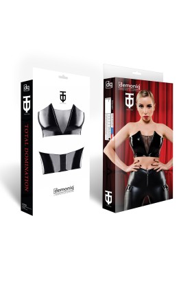 Schwarzes Damen-Top Tdgerda001 von Demoniq Total Domination Collection kaufen | Fesselliebe