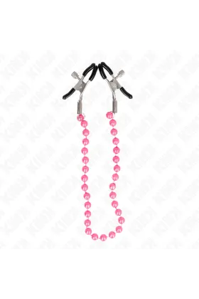 KINK - PERLENKETTE NIPPELKLEMMEN LILA 30 CM