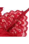 Satin-Babydoll mit Spitze Rot S/M von Subblime Babydolls