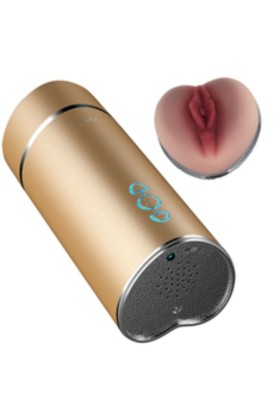 Goldener Vagina-Vibrator-Masturbator von Armony For Him kaufen | Fesselliebe