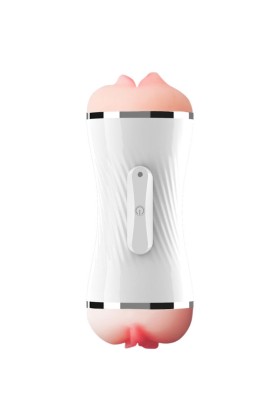 Doppelter Vagina- und Mundvibrator Masturbator Weiss von Armony For Him kaufen | Fesselliebe