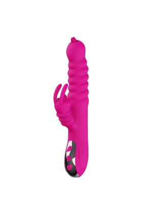 Rabbit Doppelzunge Multifunktionsvibrator Fuchsia Wärmeeffekt von Armony Vibrators kaufen | Fesselliebe