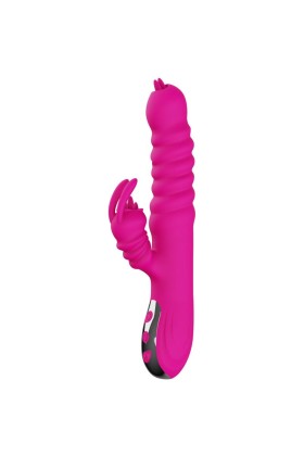 Rabbit Doppelzunge Multifunktionsvibrator Fuchsia Wärmeeffekt von Armony Vibrators kaufen | Fesselliebe