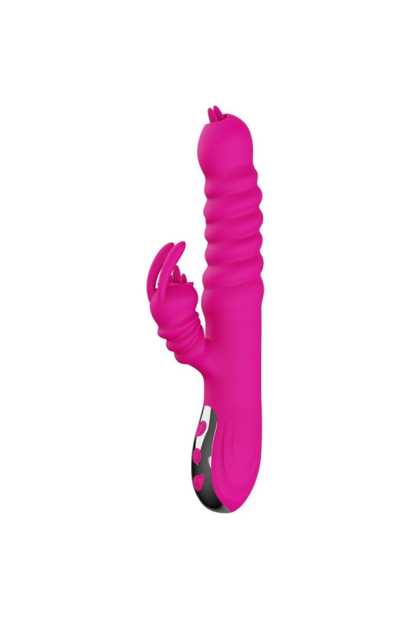 Rabbit Doppelzunge Multifunktionsvibrator Fuchsia Wärmeeffekt von Armony Vibrators kaufen | Fesselliebe