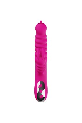 Rabbit Doppelzunge Multifunktionsvibrator Fuchsia Wärmeeffekt von Armony Vibrators kaufen | Fesselliebe