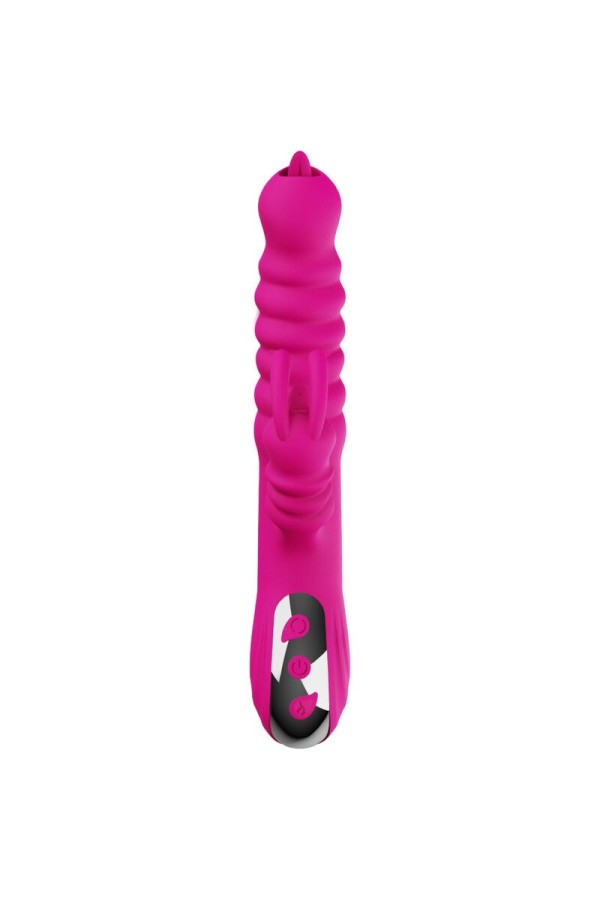 Rabbit Doppelzunge Multifunktionsvibrator Fuchsia Wärmeeffekt von Armony Vibrators kaufen | Fesselliebe
